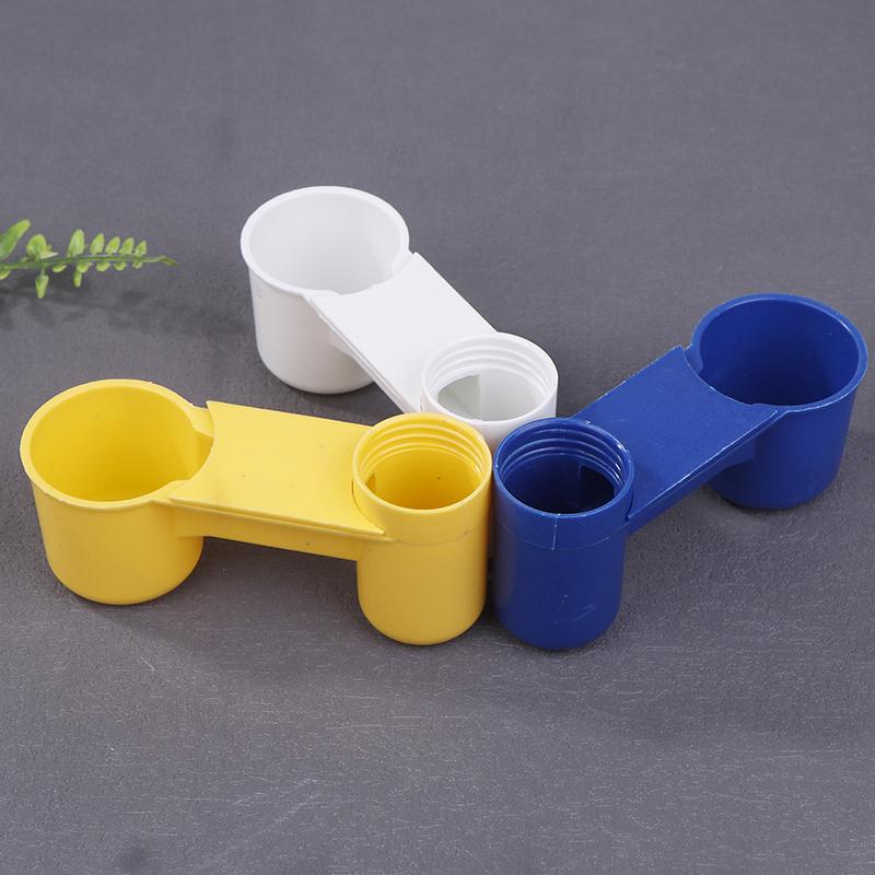 Plastic Pet Drinker Bowl Portable Water Bottle Feeding Cat Chicken Pigeon Parrot Hamster Double Nozzle Water Guide For Bird