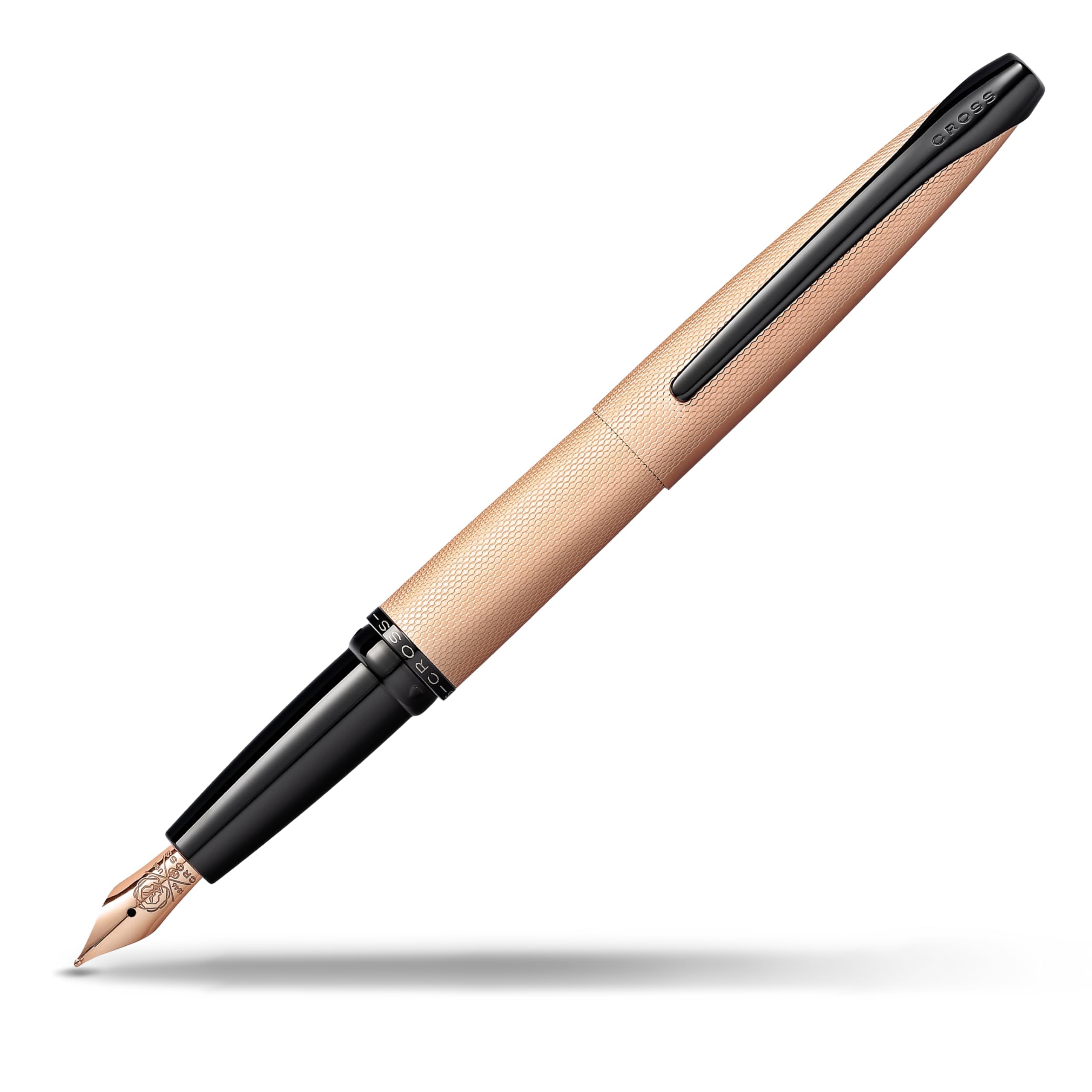 

Cross ATX Matte Metallic Refillable Fountain Pen with Fine Nib and Premium Gift Box Brushed Rose Gold -