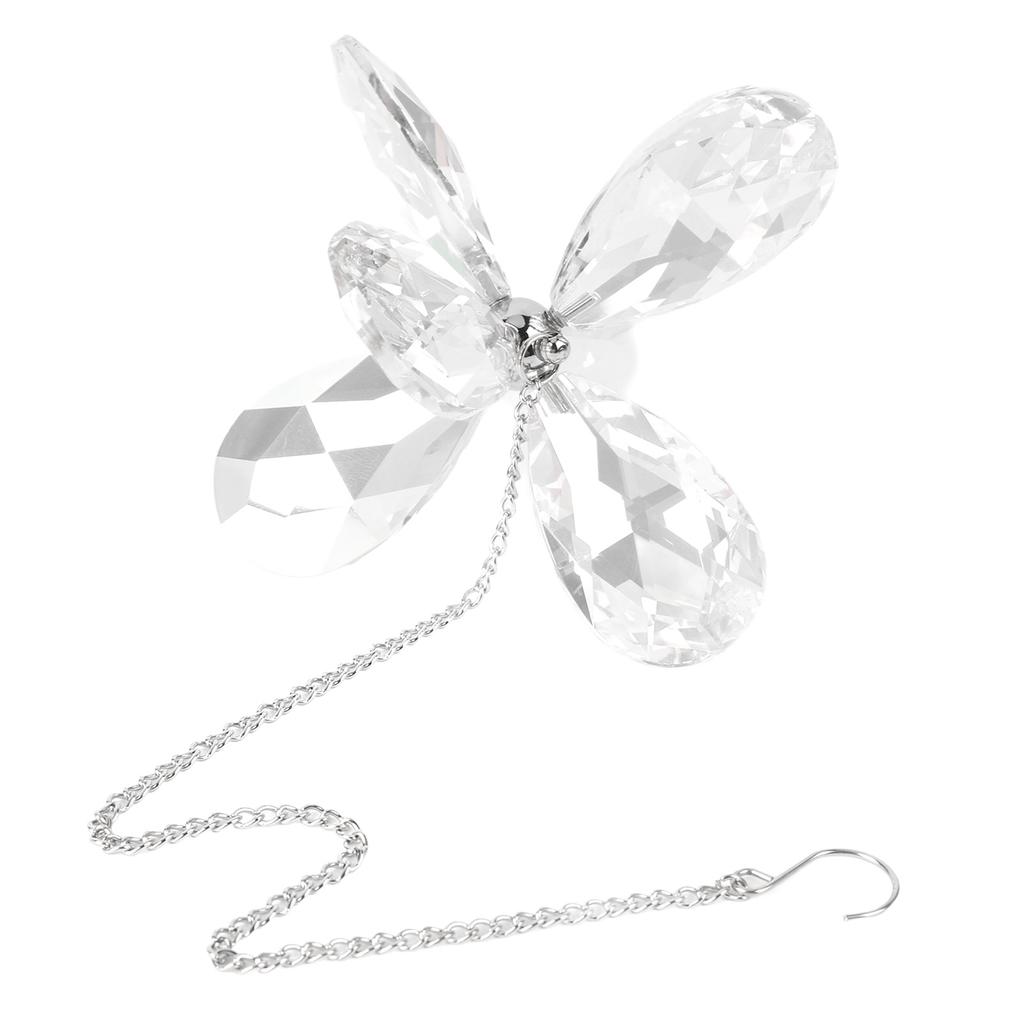     Colorful Six Leaf Flower Prism Pendant Window Hanging Ornament for Home Garden Wedding Patio   Decor