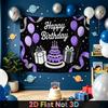 Party Backdrop Birthday Purple Photo Booth Background Front Door Decor