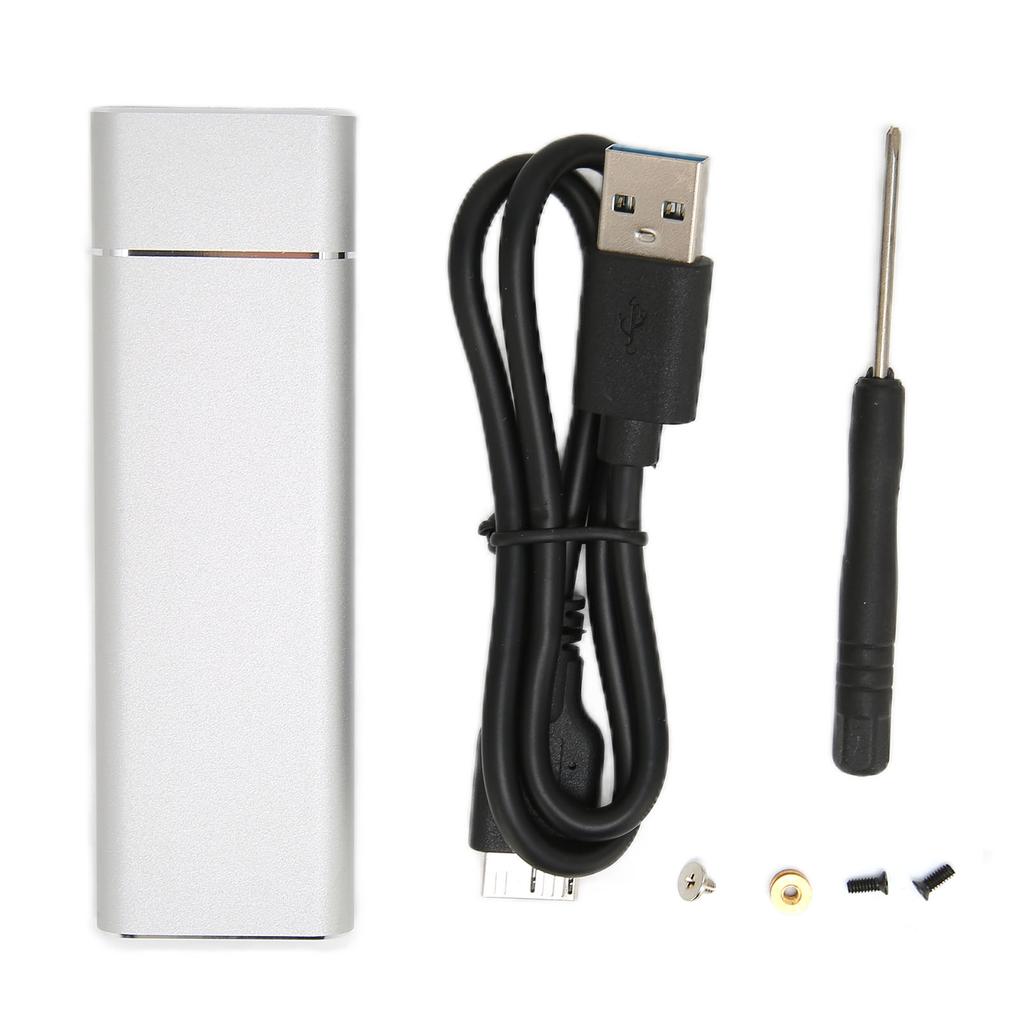 Hard Drive Enclosure M.2 NGFF To USB3.0 High Speed 5Gbps Portable Stable SSD Enclosure for Windows for OS XGrey  (Not