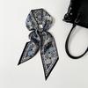 Double-layer scarf, streamer, women's cashew print silk scarf, long strip, high-end sense binding bag decoration, suit scarf, silk scarf wholesale