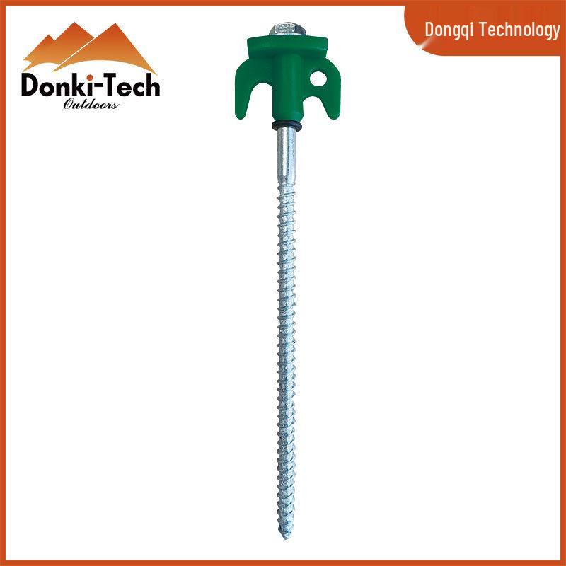 Fluorescent Spiral Tent Stake - Hexagonal Awning Anchor for Camping