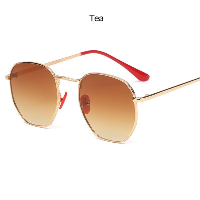 New Women Metal Frame Polygon Fashion Sunglasses Classic Street Shoot Travel Driving Sun Glasses Men Uv400 Luxury Brand Design