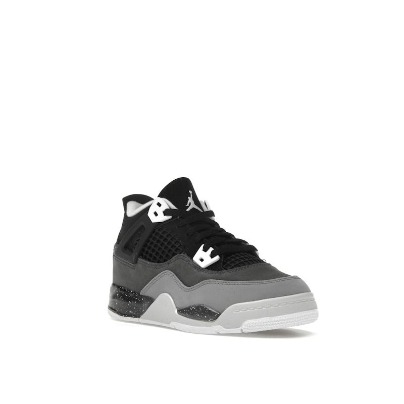 Air Jordan 4 Retro PS Fear 2024 Barnesko Svart Hvit Antrasitt FV4537-002