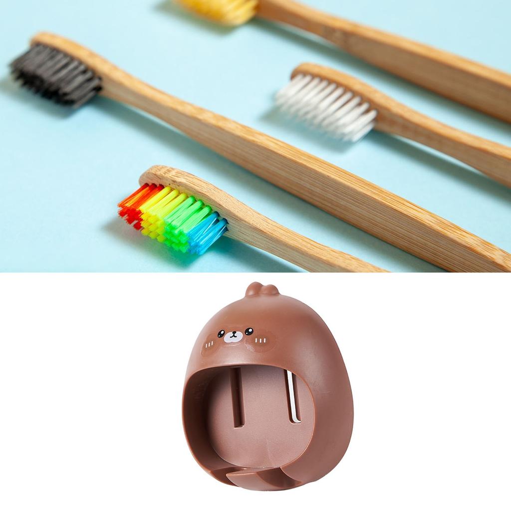 Cute Toothbrush Holder Multipurpose Punch Free Cartoon Animal Wall Mounted Toothbrush Stand for