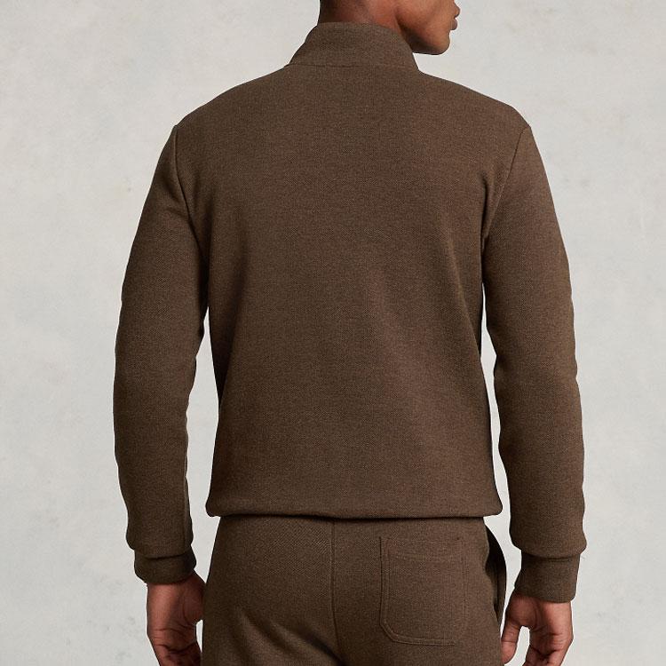 Polo Ralph Lauren Ss23 Quarter Zip Pullover Sweatshirt Men Sweatshirt Brown MNPOKNI16822597-200