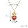 Love Wings Pendant Necklace for Women, European and American INS Fashion Versatile, Copper Plated Real Gold Zircon Drip Oil