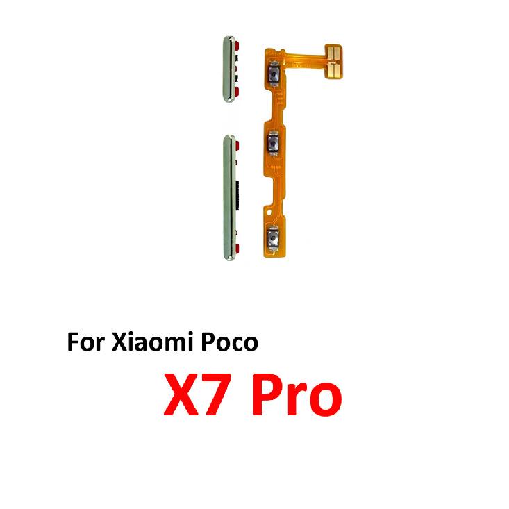 For Xiaomi Poco X7 Pro Phone Power Volume Button On Off Up Down External Side Key Internal Flex Cable Repair Parts Black Green 5