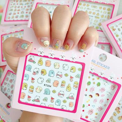 Adorable Japanese & Korean Girly Nail Art Stickers: Self-Adhesive Tattoo Decals for DIY