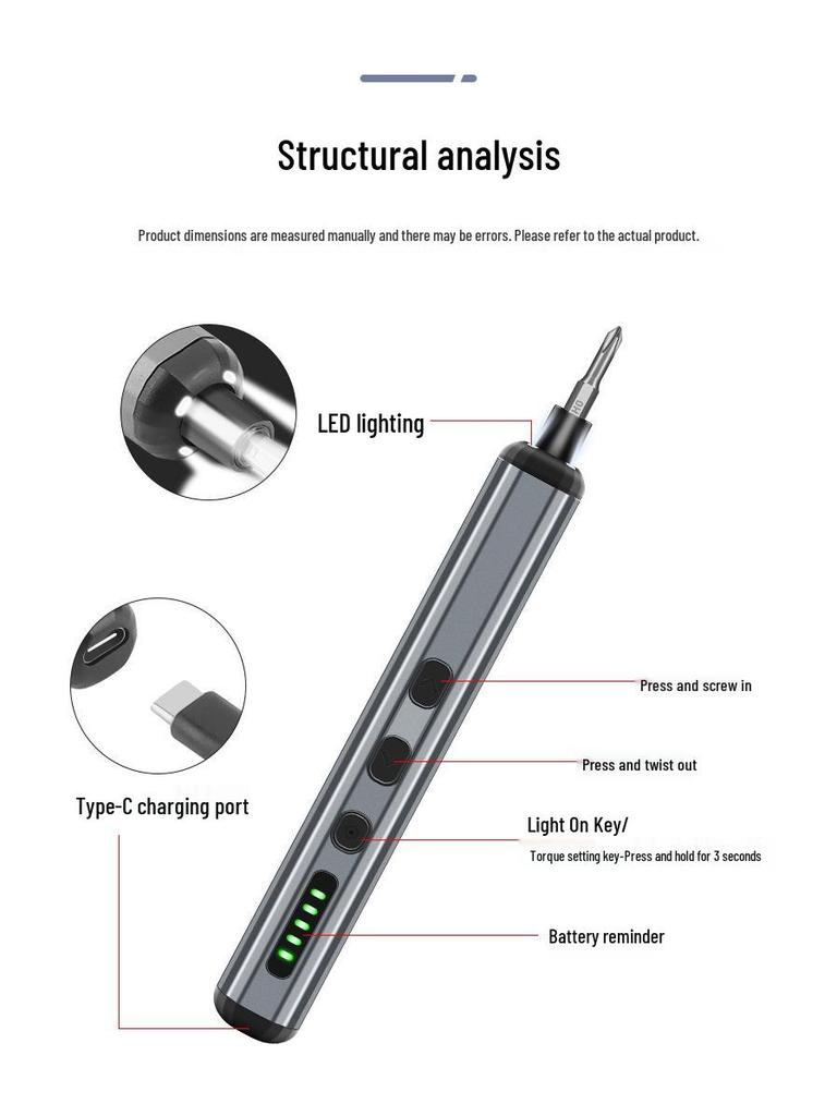 Deer Fairy 68-in-1 Wiederaufladbares Elektrisches Schraubendreher-Set