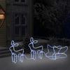 VidaXL Décoration de Noël d'Extérieur Renne et Traîneau 576 LED Renne Illuminé Lumineux Décoratif Ornement de Vacances 329811