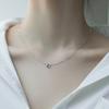 Elegant Ocean Heart  Necklace, Delicate Collarbone Pendant Jewelry For Women Fine Gift