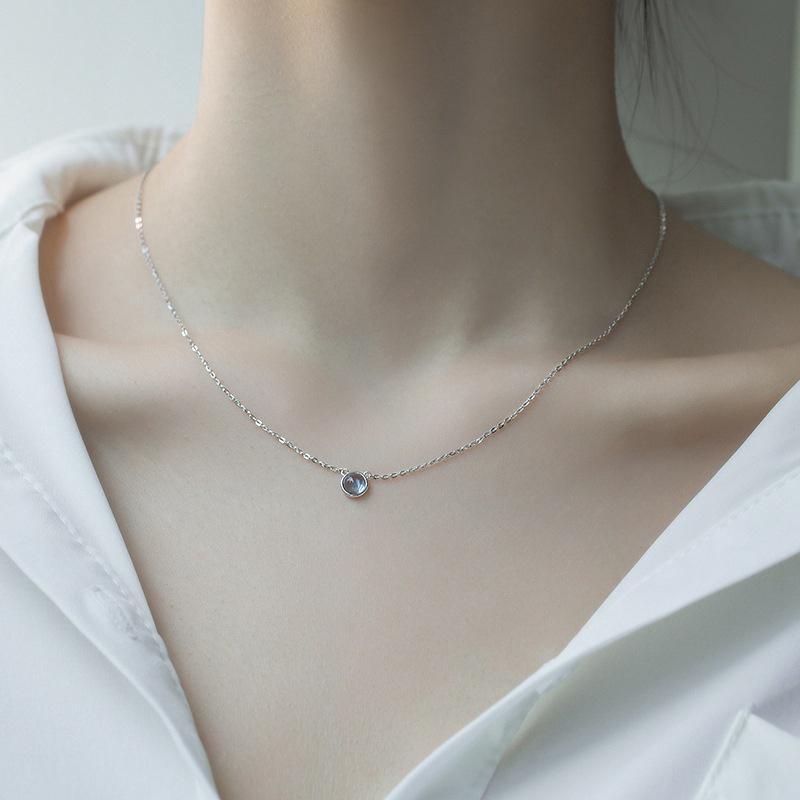 Elegant Ocean Heart  Necklace, Delicate Collarbone Pendant Jewelry For Women Fine Gift