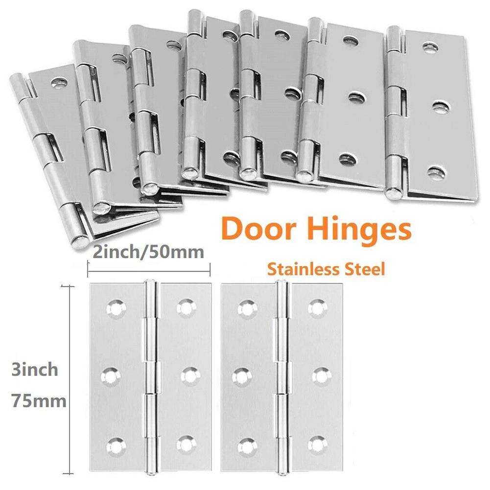 10pcs Hinge 7.5x5 Cm Bearing Butt High-gloss Polish