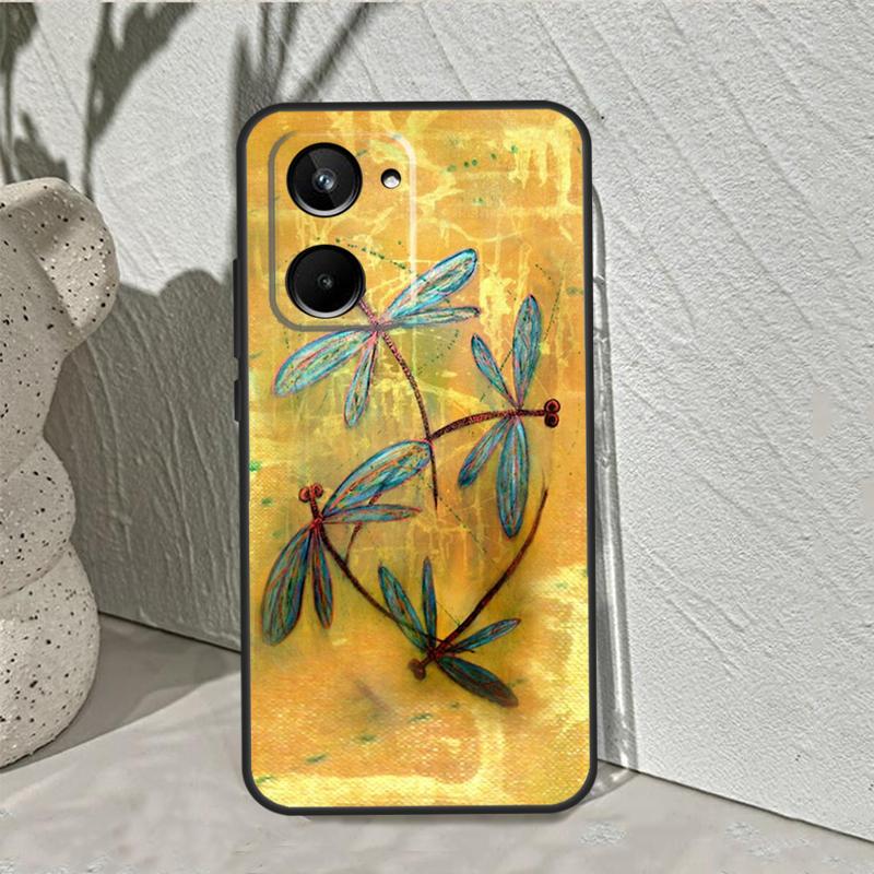 Dragonfly Insect Pattern For Realme 10 11 12 13 14 Pro Plus C55 C71 C75 C67 C63 C51 C61 C53 C35 C65 GT6 GT7 Pro Case