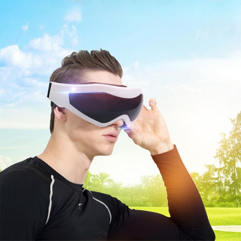 EMS Elektrischer Augenmassagegerät mit Wärme Mehrfach-Modus Vibration Tragbar Wiederaufladbar für Zuhause Reise Bürogebrauch Männer Frauen Linderung