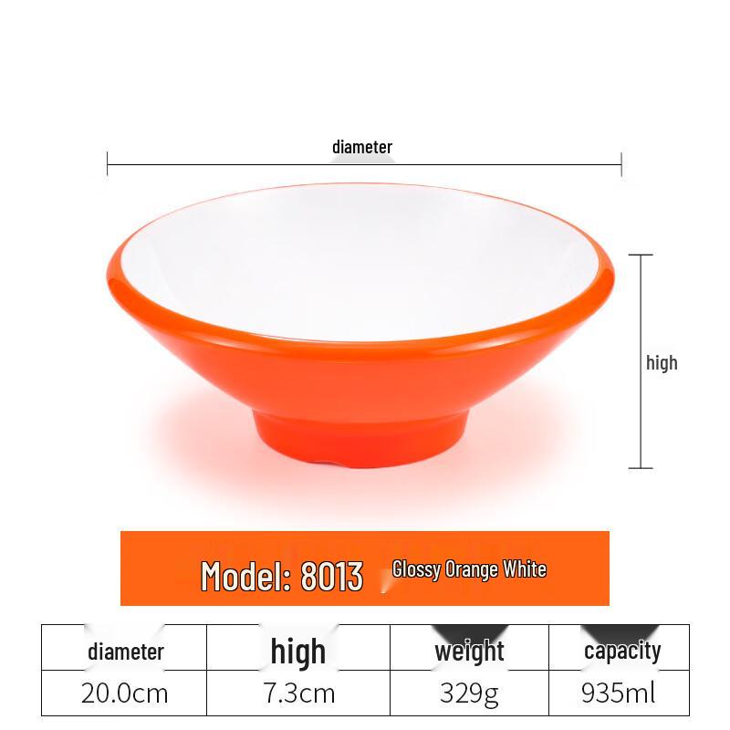 Handun Nordic Melamine Noodle Bowls - 3 Pack