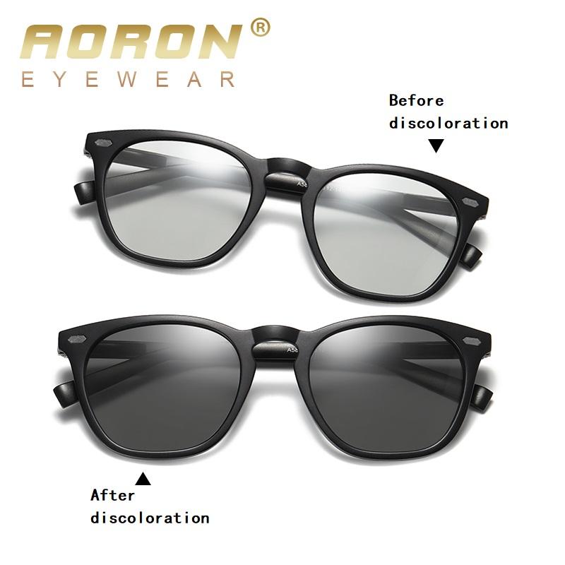 Aoron Design Brand Tr Frame Photochromic Polarized Sunglasses For Men Women Classic Outdoor Fashion Fishing Driving Glasses