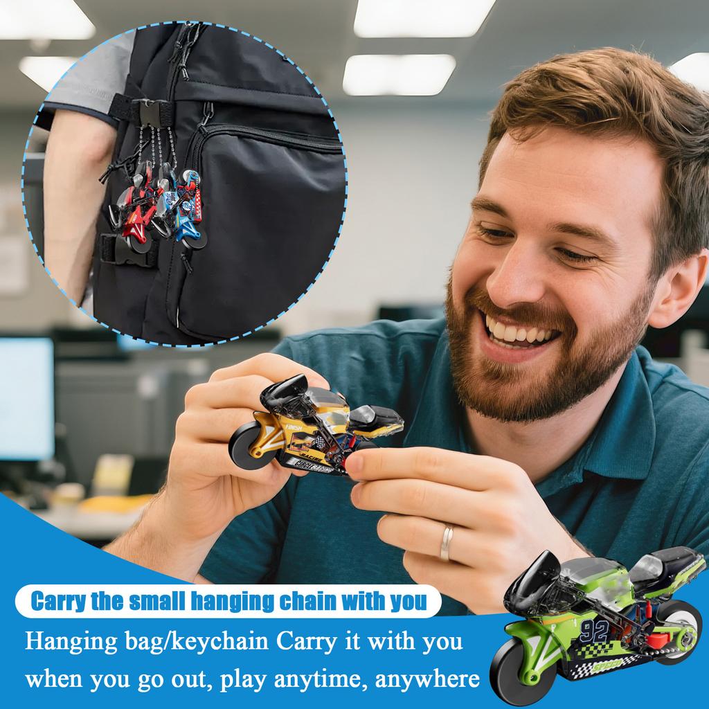 Motorcycle Bike Cool Simulation Traffic Keychain Stress Relief Toy