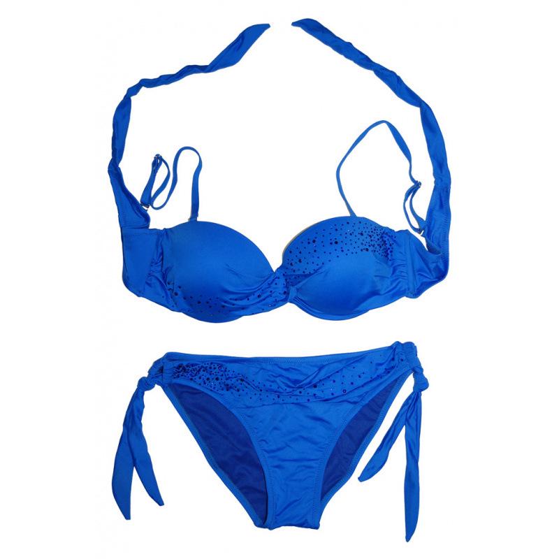 Женский синий купальник в корейском стиле Hanli Valley | Умный+Сексуальный трехсекционный бикини M красный