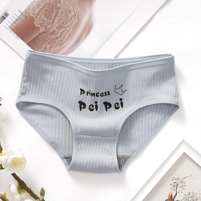 

Нижнее белье для девочек, удобные трусики из хлопка с милым принтом в мультяшном стиле, шелковистые мягкие треугольные трусики XL средний синий