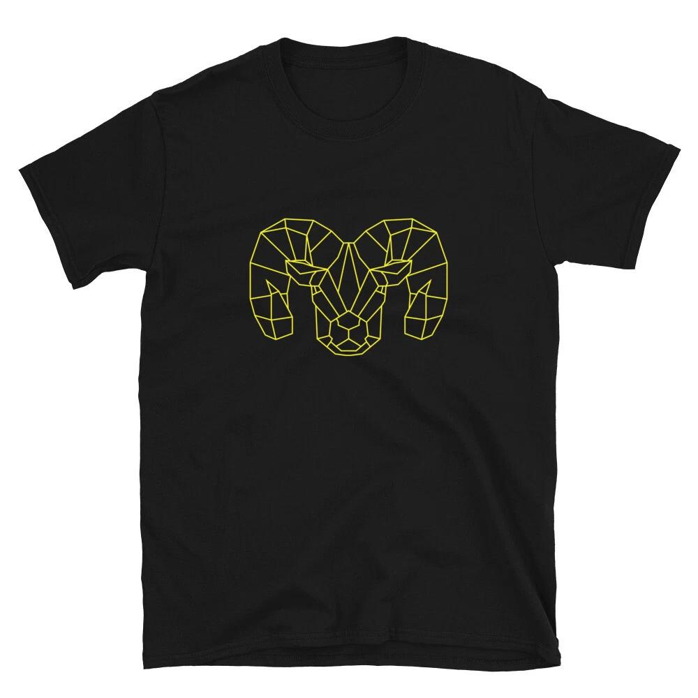 RAM Sheep Yellow Animal Simple Classic Everyday Simple Graphic T-Shirt 3XL