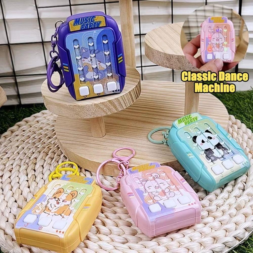 Stress Relief Dancing Machine Keychain Rhythm Game Musical Challenge Keychain Electric