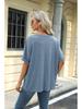 2024 European and American Plus Size Solid Color Loose Short Sleeve Round Neck Women's T-Shirt