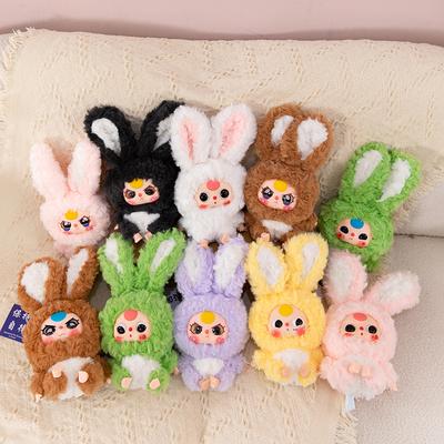 Vinyl Doll Three-year-old Plush Toy Cute Dopamine Rabbit Doll Children's Birthday Gift