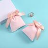 10pcs Pink Velvet Ribbon Bag Drawstring Bags Earrings Rings Necklace Bracelet Birthday Wedding Christmas Gift Storage Pouches
