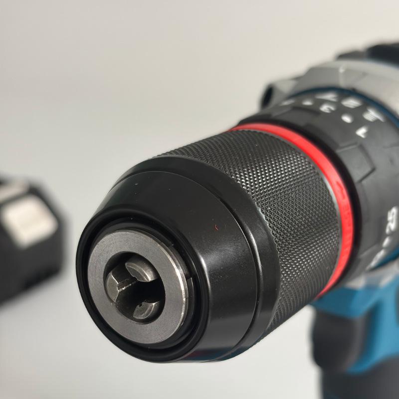 21V Lithium Battery Drill with Metal Chuck - Multi-Function Electric Screwdriver & Pistol Drill