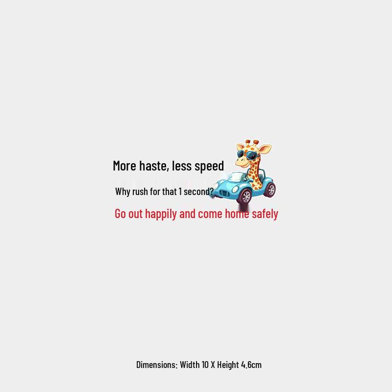 Funny Rear Windshield Sticker - Haste Makes Waste: Why Rush? for Female Drivers