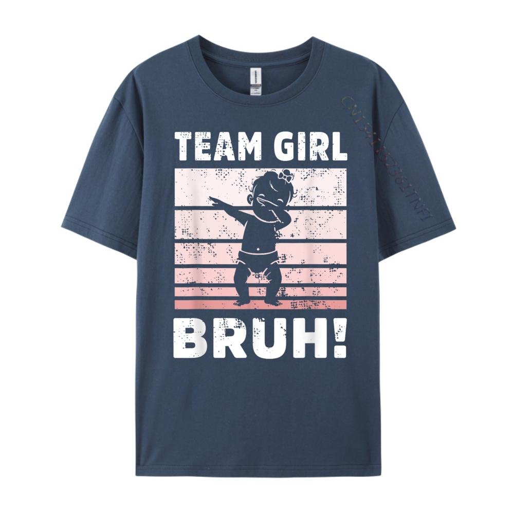 Family Team Girl Bruh Gender Reveal Party Announcement Cotton Graphic Tees Long Sleeve TShirt Men Designer Clothes