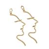 Artistic Human Face Earrings: Retro Studs & Dangles for Women