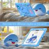 For iPad Pro 11 (2024) Case Cute Dolphin Kickstand PC+Silicone+TPU Tablet Cover