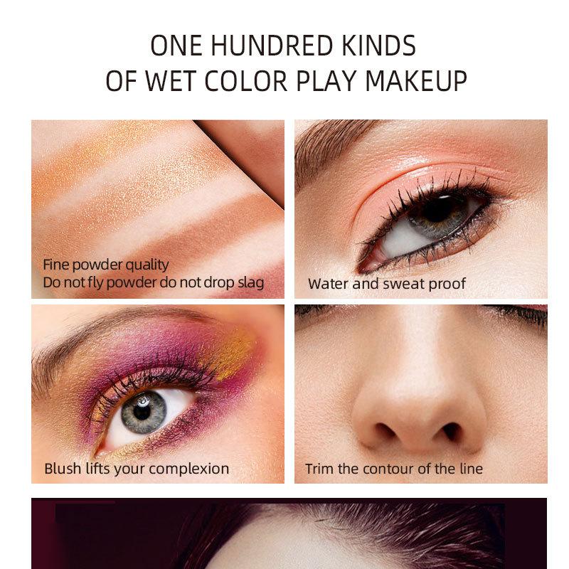 Misiou Beauty Holding The Makeup Face, Brighten The Thin Shadow, Dumb Eyebrow Powder, Blush Highlight Highlighting The Eye Shadow