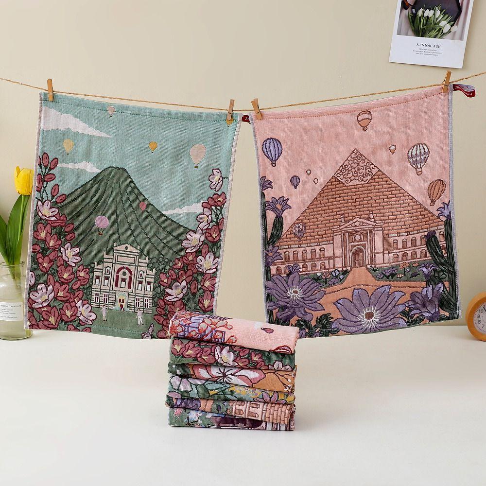 High Quality 34x40cm Large Hand Towel Quick Dry Decorative Pure Cotton Dish Cloth 4 Layer Cotton Gauze Tea Towel Home Restaurant