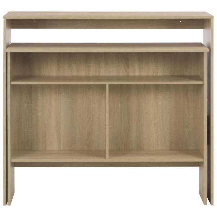 VidaXL Table de bar avec 2 dessus de table Chêne 130x40x120 cm 280219