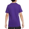 Nike Sportswear Logo Print Round Neck Pullover Soft Comfortable Casual Sports Short Sleeve T-Shirt Kids T-Shirts Lavender FV8640-520
