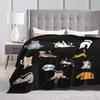 Yoga For Cats Blanket Soft Warm Flannel Throw Blanket Bedspread for Bed Living room Picnic Travel Home Sofa