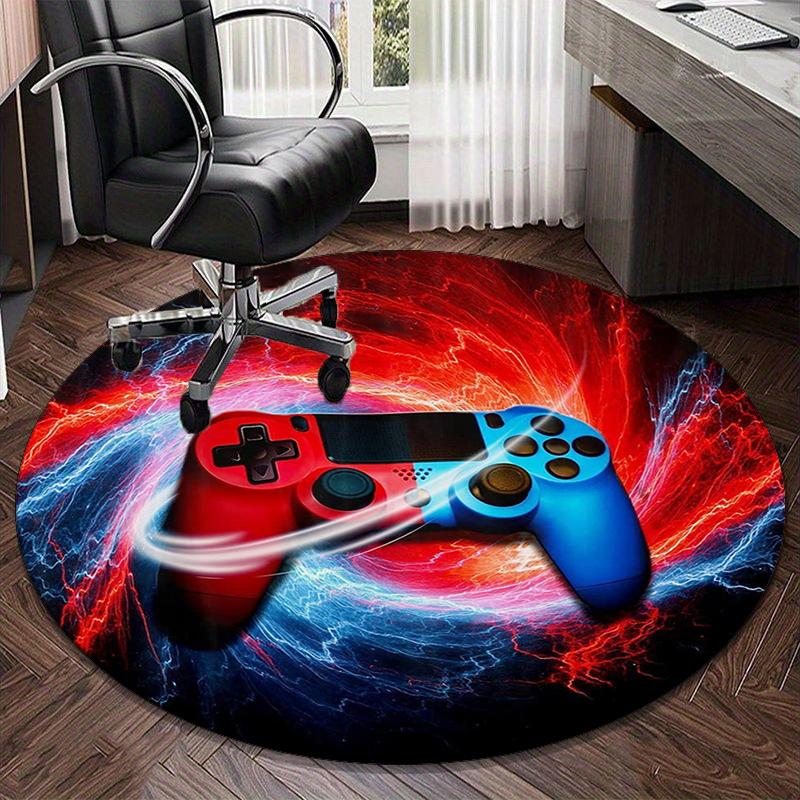 Energetic Gaming Controller round carpet Chair cushion Round Entryway Rug, Soft Round Rugs for Living Room, Bedroom, Circle Carpet decor gifts