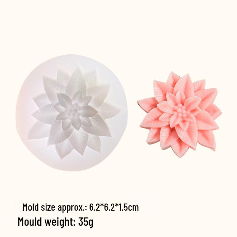 Christmas Holly Silicone Mold for Aromatherapy Candle Making