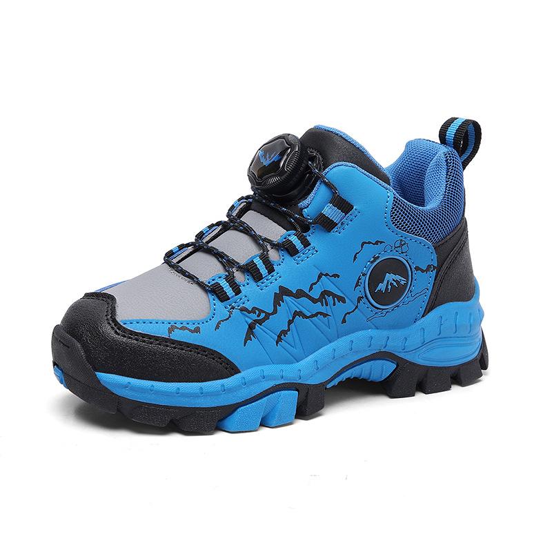 Autumn and winter mountaineering shoes waterproof men's and children's shoes girls non-slip sports shoes leather surface wear-resistant outdoor