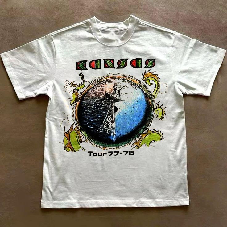 Vintage Kansas Band Tour 77-78 T-Shirt S to 5XL ZL389 Unisex T-Shirt M