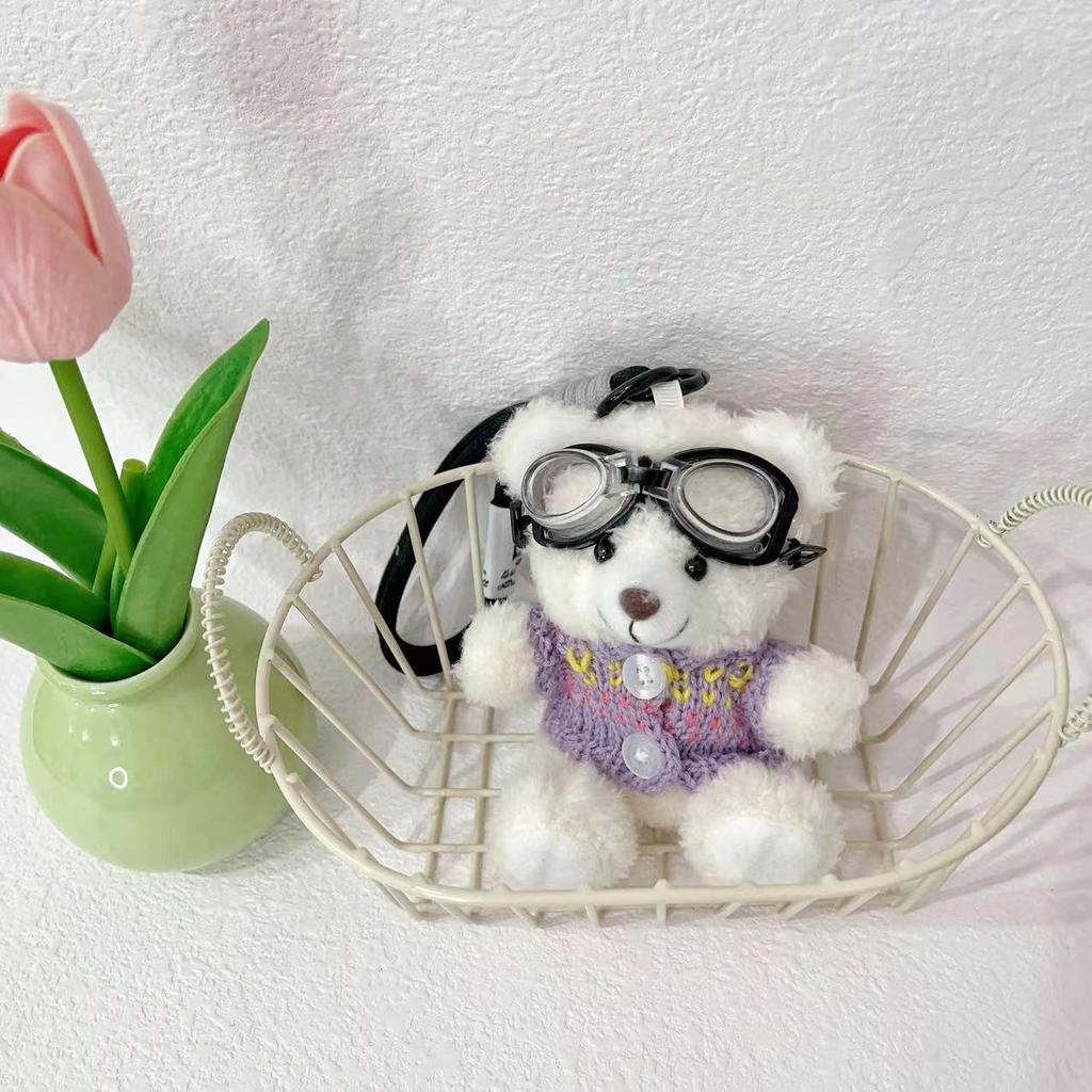 Kreslená klíčenka s pilotem pandou - Roztomilá plyšová hračka medvěd jako dárek pro studenty