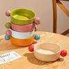 Creative Contrast Color Salad Bowl Ceramic Binaural Handle Bowl Fruit Salad Bowl Instant Noodle Bowl Microwave Oven Baked Rice Bowl