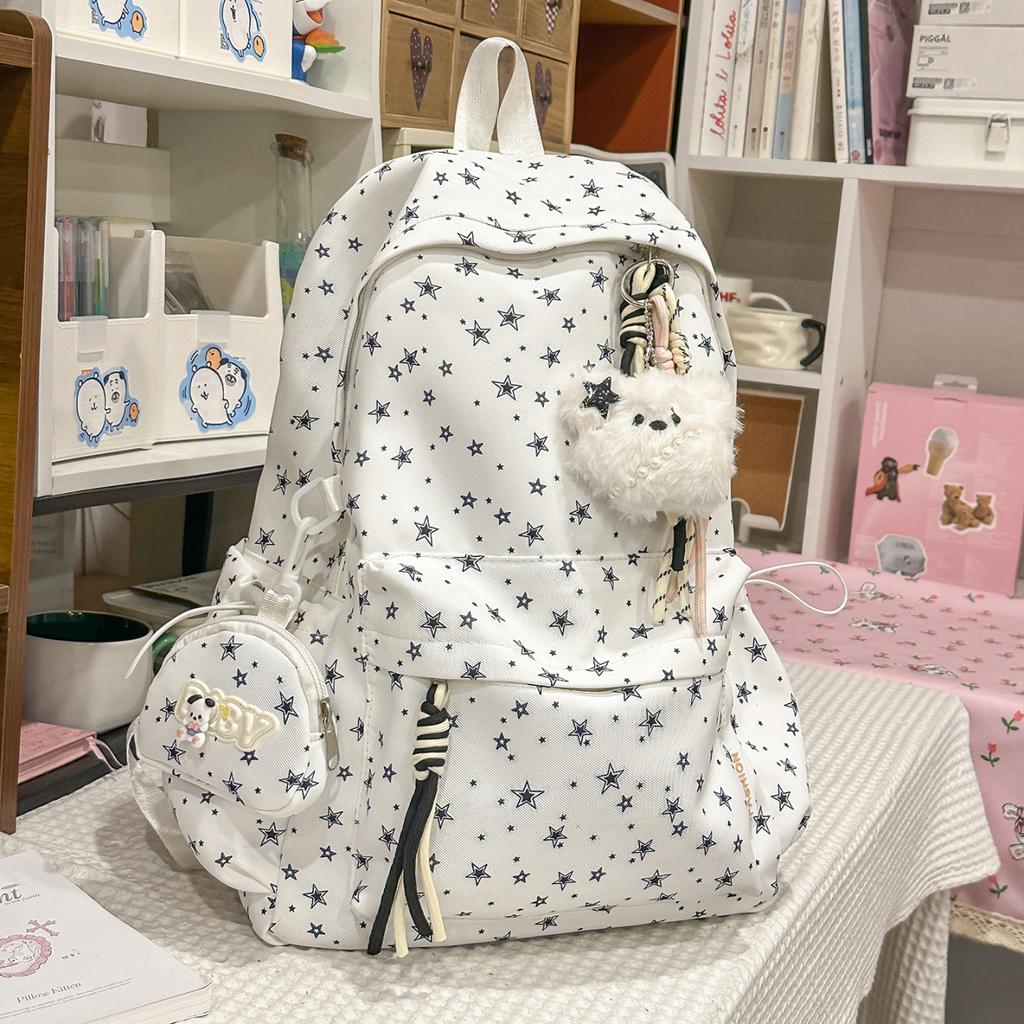 Schoolbag New High-value Star Schoolbag Sweet Girl Student Party Commuting Backpack Large-capacity Leisure Travel Backpack