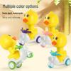 Pull-Back Inertia Car: Children's Duck Motorcycle Toy