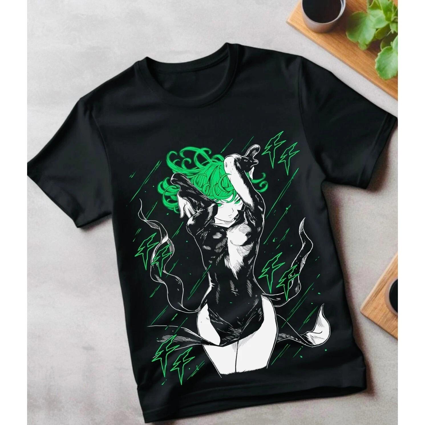

2026 New Tatsumaki Tshirt One Punch Man Anime Manga Villain Kawaii Funny Gift Shirt Womens Roundneck Shortsleeved Tshirt S